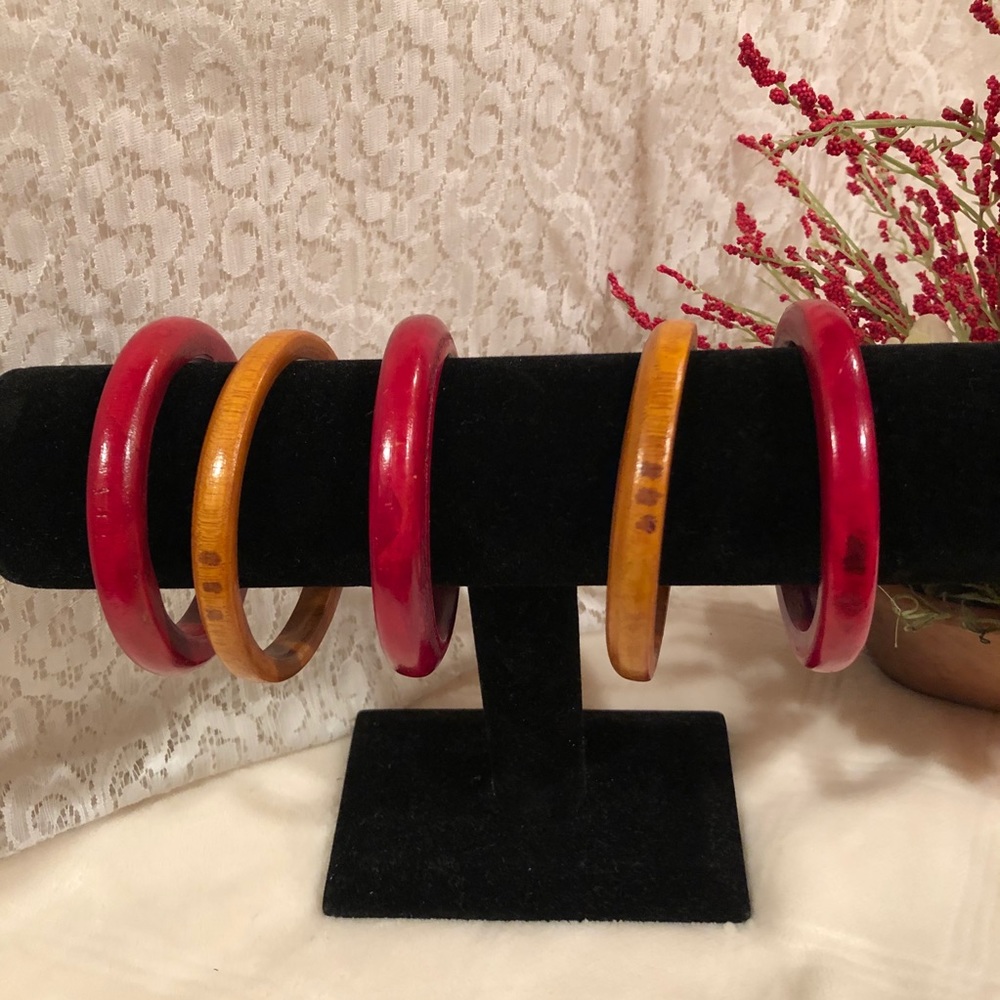 5 Wooden Bangles